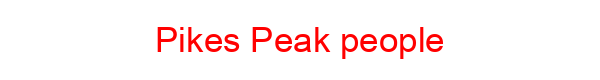 Pikes Peak people